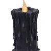 Schwarze Magie LED Kerze 19cm -HALLOWEEN OBJEKTE ONLINE Verkäufe black magic led kerze black magic led candle halloween deko gothic deko 54011 01
