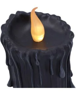 Schwarze Magie LED Kerze 19cm -HALLOWEEN OBJEKTE ONLINE Verkäufe black magic led kerze black magic led candle halloween deko gothic deko 54011 05