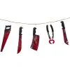 Folterwerkzeug Girlande -HALLOWEEN OBJEKTE ONLINE Verkäufe folterwerkzeug girlande halloween dekoration blutiges werkzeug blutige horror deko 16338 neu