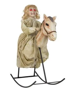 HALLOWEEN OBJEKTE ONLINE Verkäufe 37 Geistermädchen Auf Schaukelpferd Halloween Animatronic