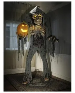 HALLOWEEN OBJEKTE ONLINE Verkäufe 31 Großer Jack Reaper Mit Sprechendem Kürbis Halloween Animatronic