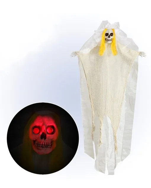Skelettbraut Mit Leuchtendem Totenschädel 105cm 3 Skelettbraut Mit Leuchtendem Totenschädel 105cm -HALLOWEEN OBJEKTE ONLINE Verkäufe skelettbraut mit leuchtendem totenkopf skeleton bride with blinking skull halloween deko 51743 01
