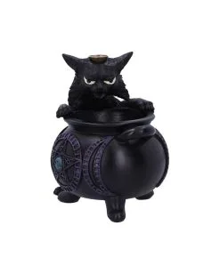 Spite's Hexenkessel Backflow Räucherkegelhalter -HALLOWEEN OBJEKTE ONLINE Verkäufe spites hexenkessel raeucherkegelhalter gothic und halloween wohnungsdeko cat with cauldron backflow incense burner 51792 3