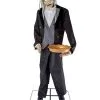 Sprechender Hausdiener Mit Tablett -HALLOWEEN OBJEKTE ONLINE Verkäufe sprechender butler mit tablett halloween animatronic talking butler with tablet 51759 01