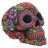 Sugar Skull Mit Blütenmuster -HALLOWEEN OBJEKTE ONLINE Verkäufe sugar skull mit blueten ornament sugar skull mit bluetenmuster sugar bloom skull 39199 01