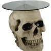 Totenschädel Tisch Mit Glasplatte 56,5cm -HALLOWEEN OBJEKTE ONLINE Verkäufe totenkopf tisch mit runder glasplatte totenschaedel tisch mit runder glasplatte skull table with round glass plate 54783 01